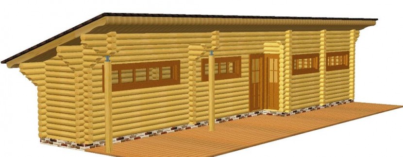 Птичник-курятник из бревна